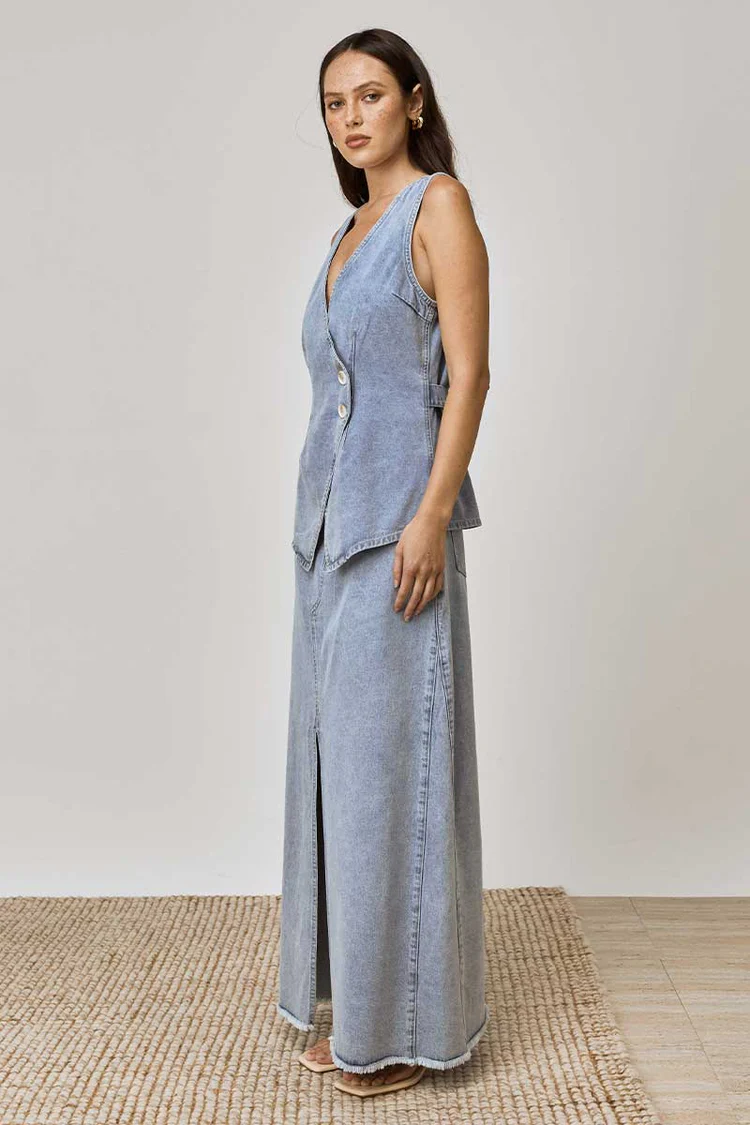 Dia Maxi Skirt- Loden Green