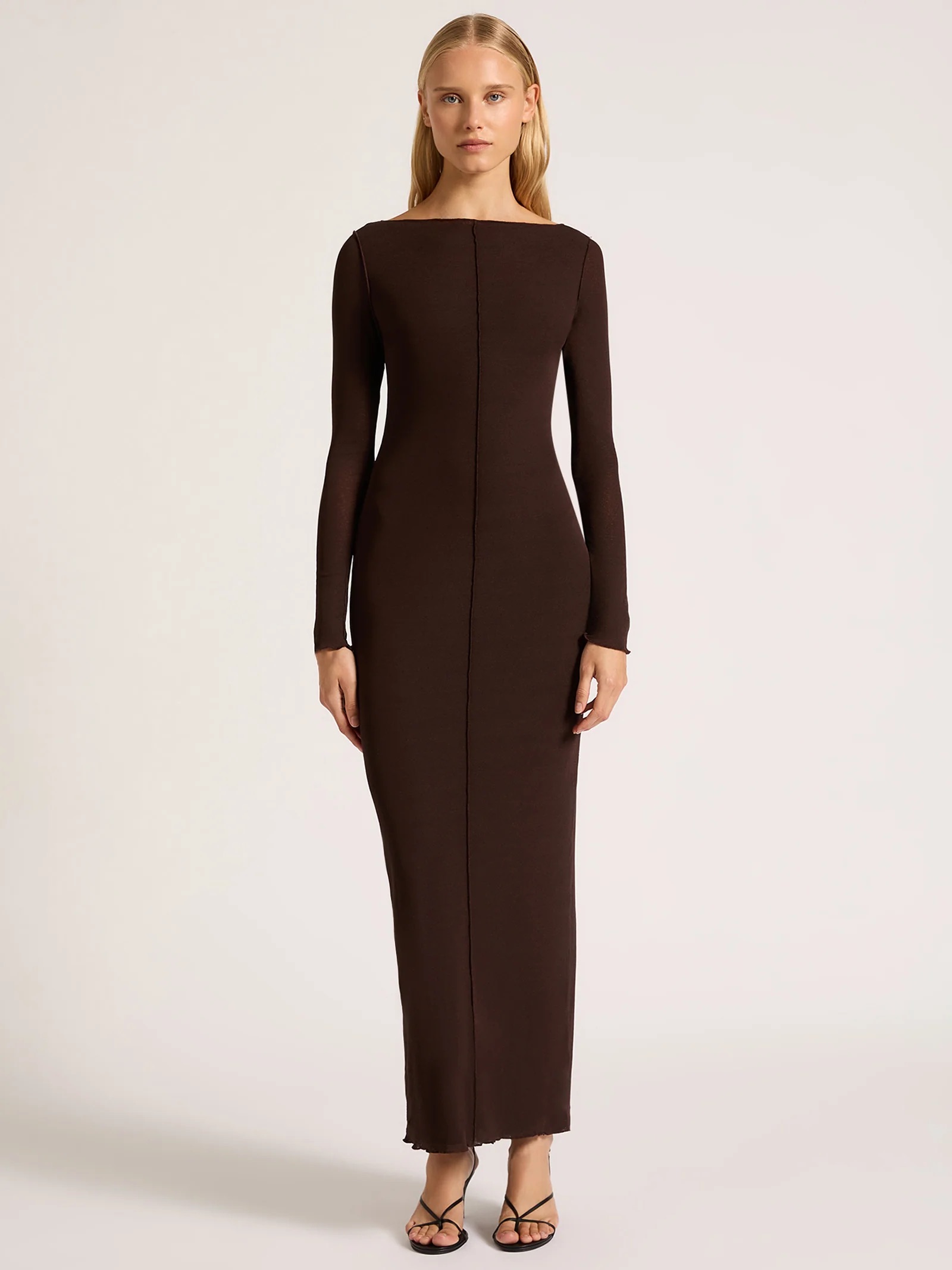 nude lucy brown dress Nude Lucy Ren Cupro Slip Dress Cinder main image 1