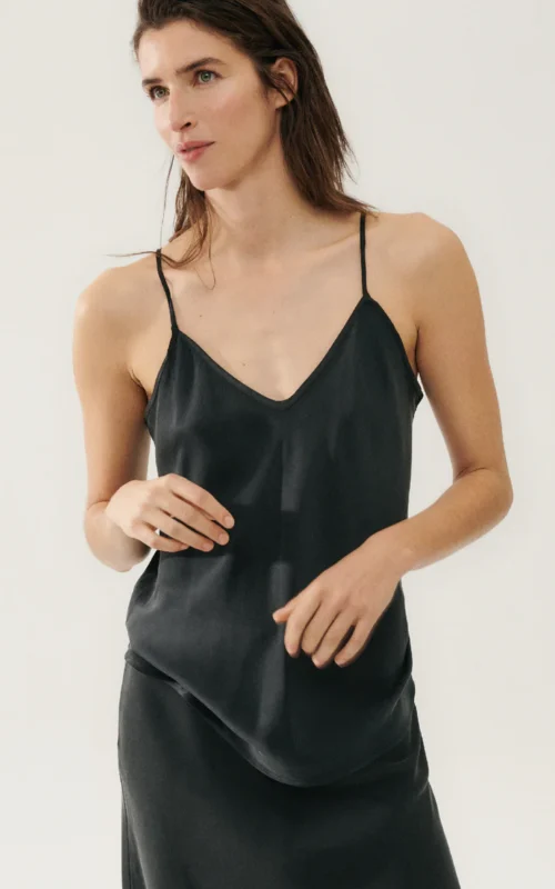 Bias Cut Cami | Black