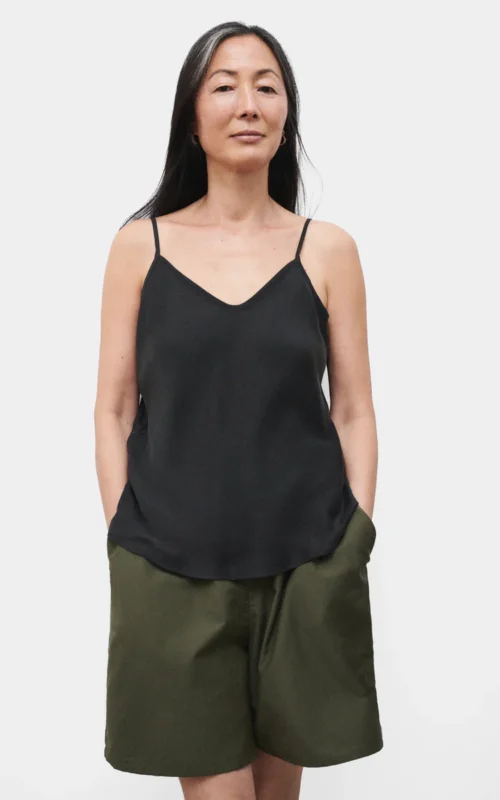 Bias Cut Cami | Black