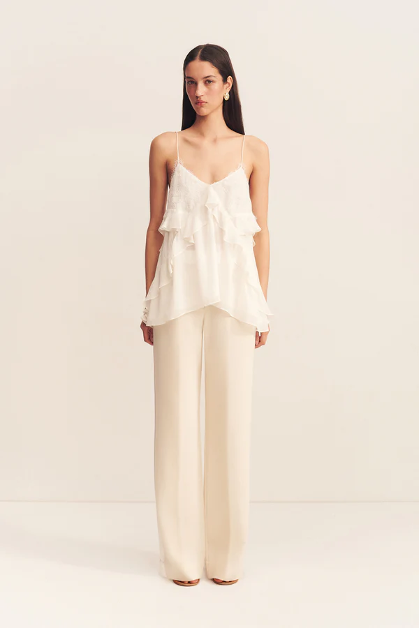 Emory Lace Ruffle Cami | Ivory - Image 2