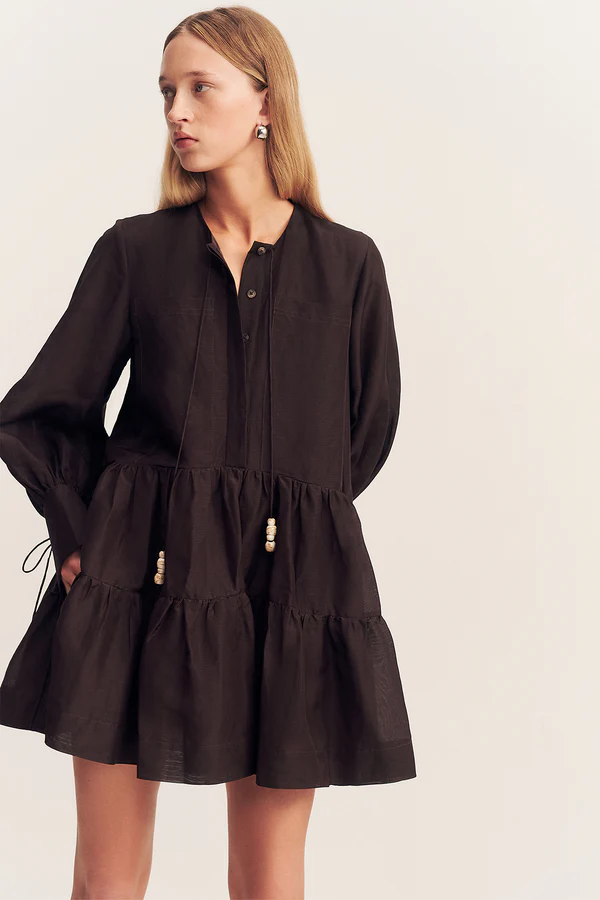 shona joy tiered mini dress Shona Joy always gets it right. The Celeste Tiered Halter Dress is a  holiday must have
