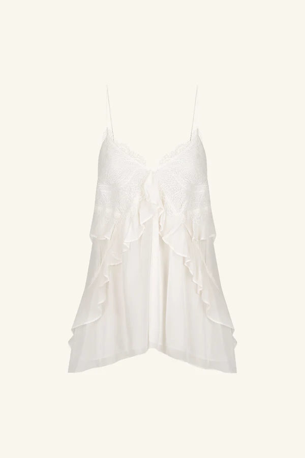 Emory Lace Ruffle Cami | Ivory - Image 7