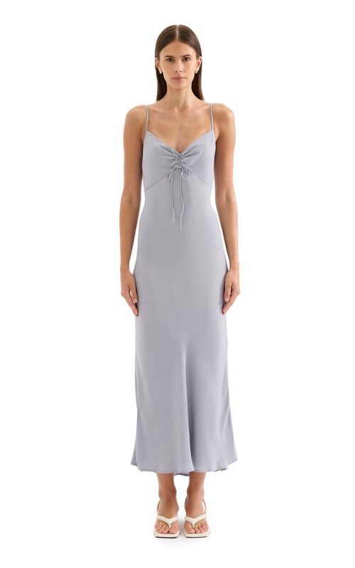 Nikkia Cupro Maxi Dress | Storm