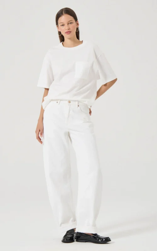 Arc Barrel Jeans | White