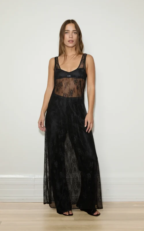 Scoop Neck Maxi | Black