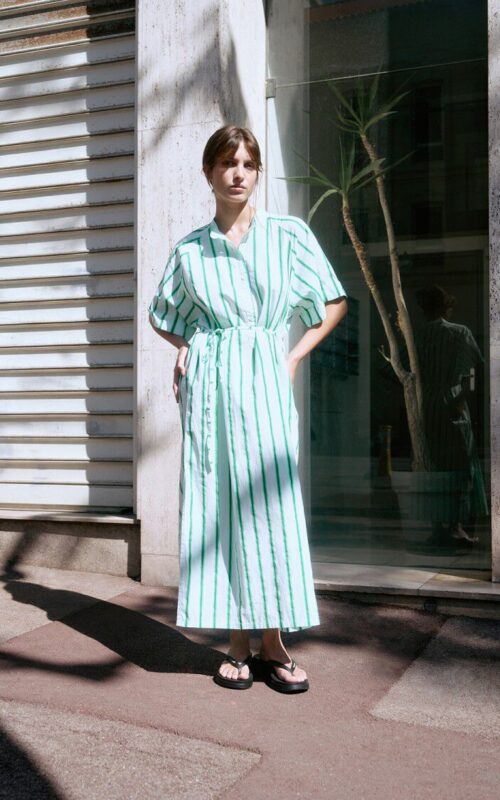 Zatybay Dress | lagoon Stripe