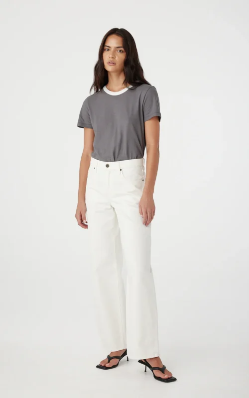Avril Slouchy Wide Jean | White