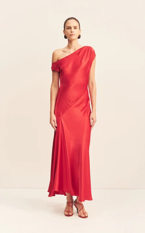 Tatum Asymmetrical Draped Maxi Dress | Grenadine