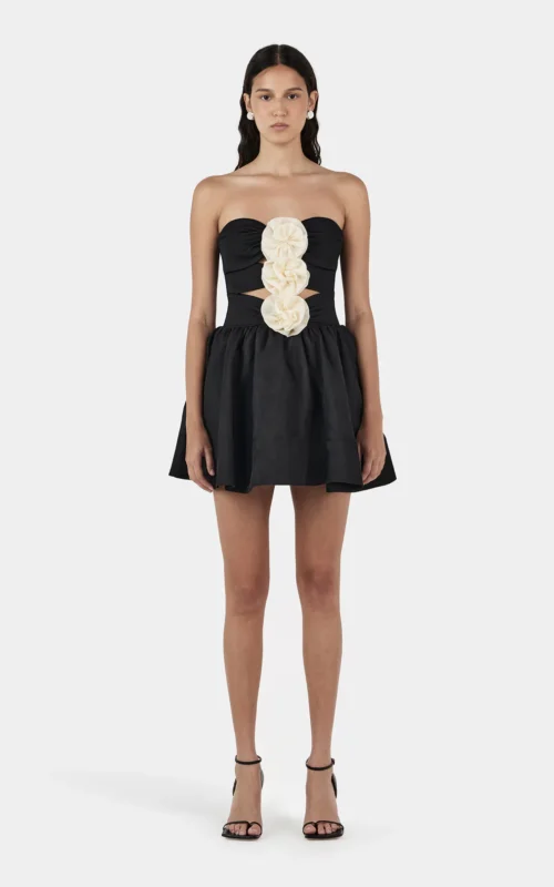 Jacquie Mini Dress | Black/Cream