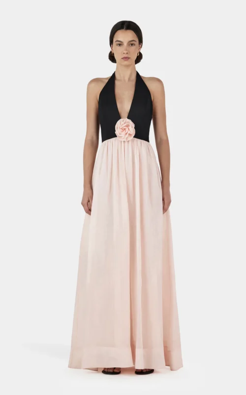 Calla Maxi Dress | Black/Pink