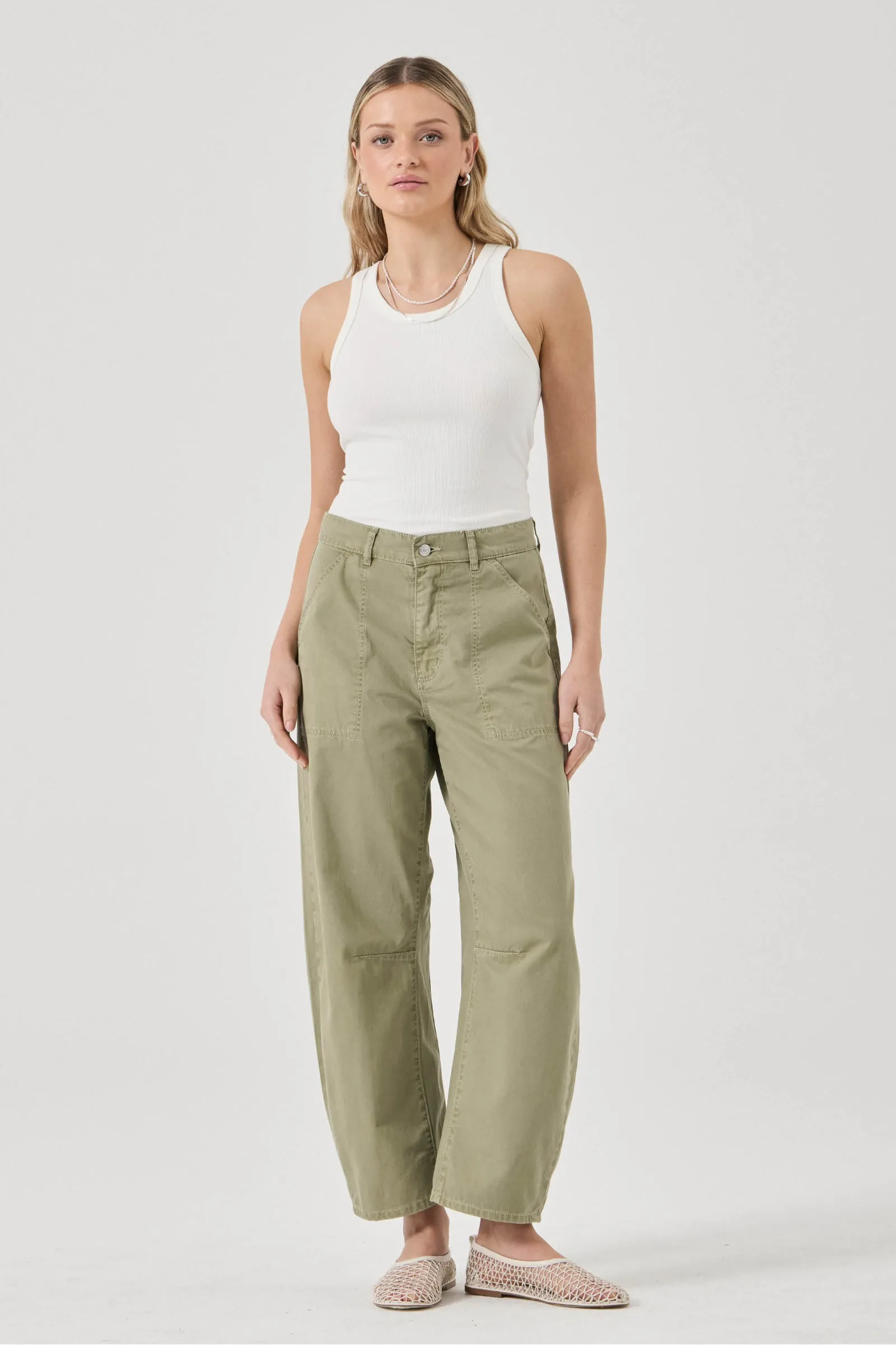 Gigi Barrel Drill | Summer Olive