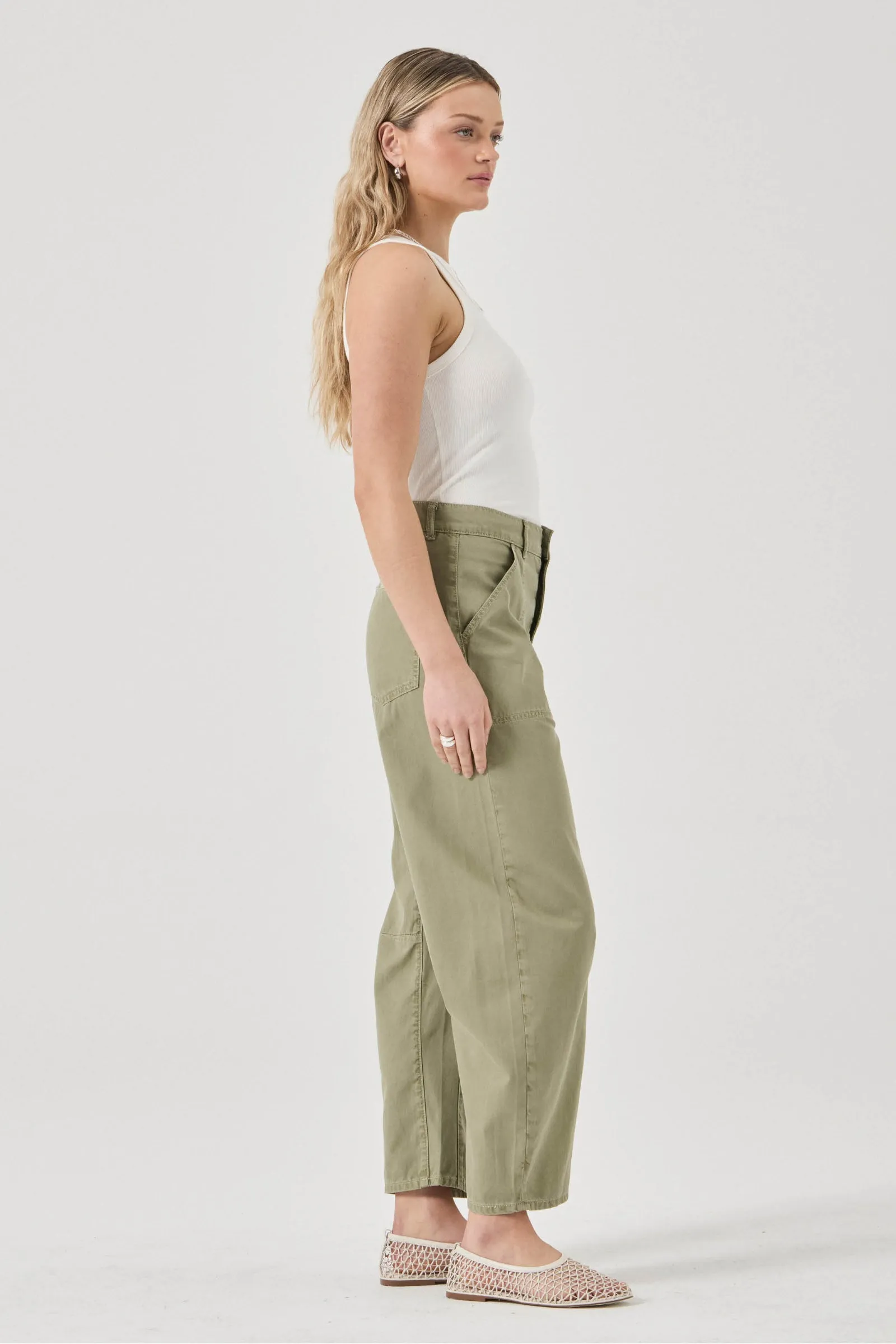 Gigi Barrel Drill | Summer Olive - Image 7