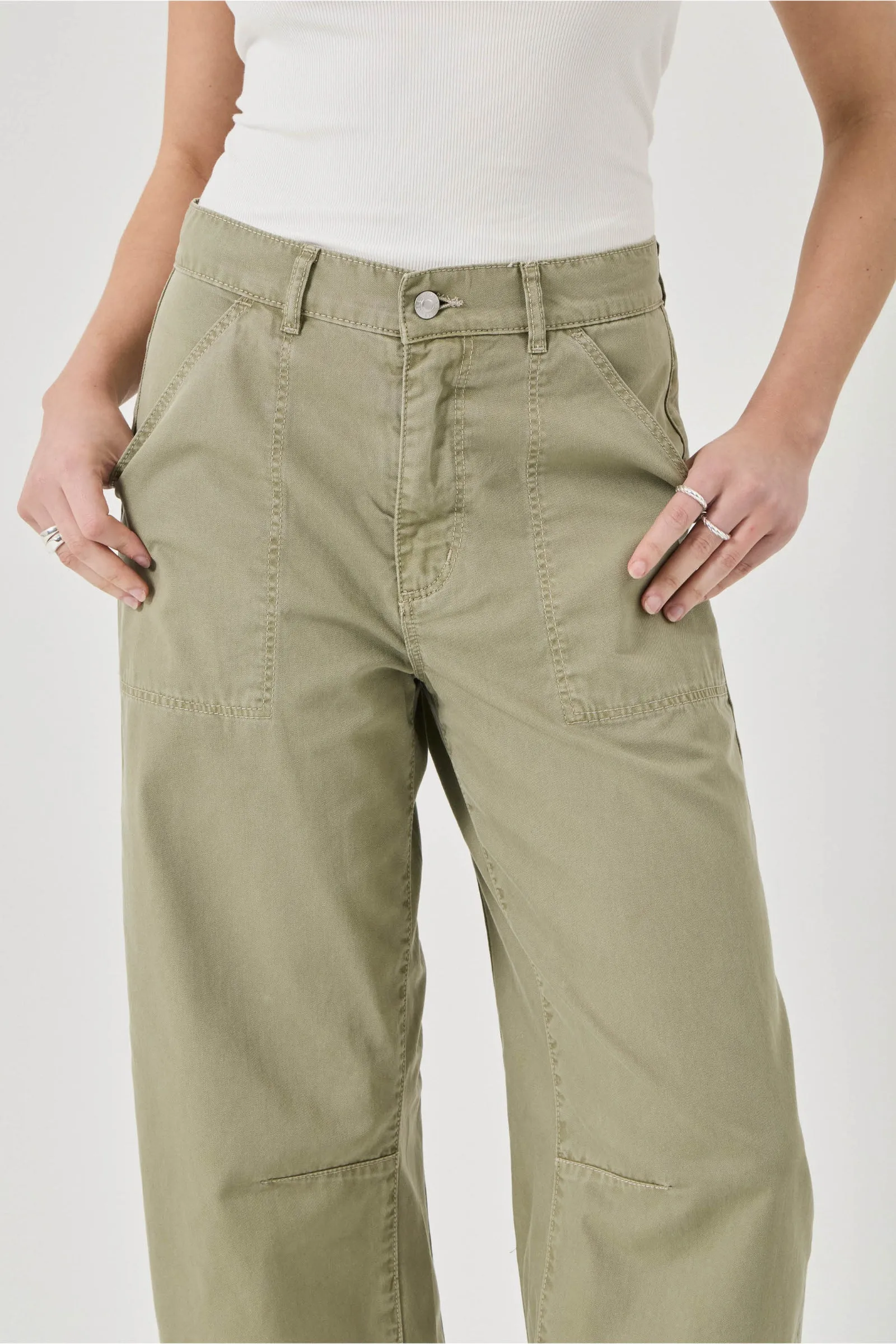 Gigi Barrel Drill | Summer Olive - Image 5