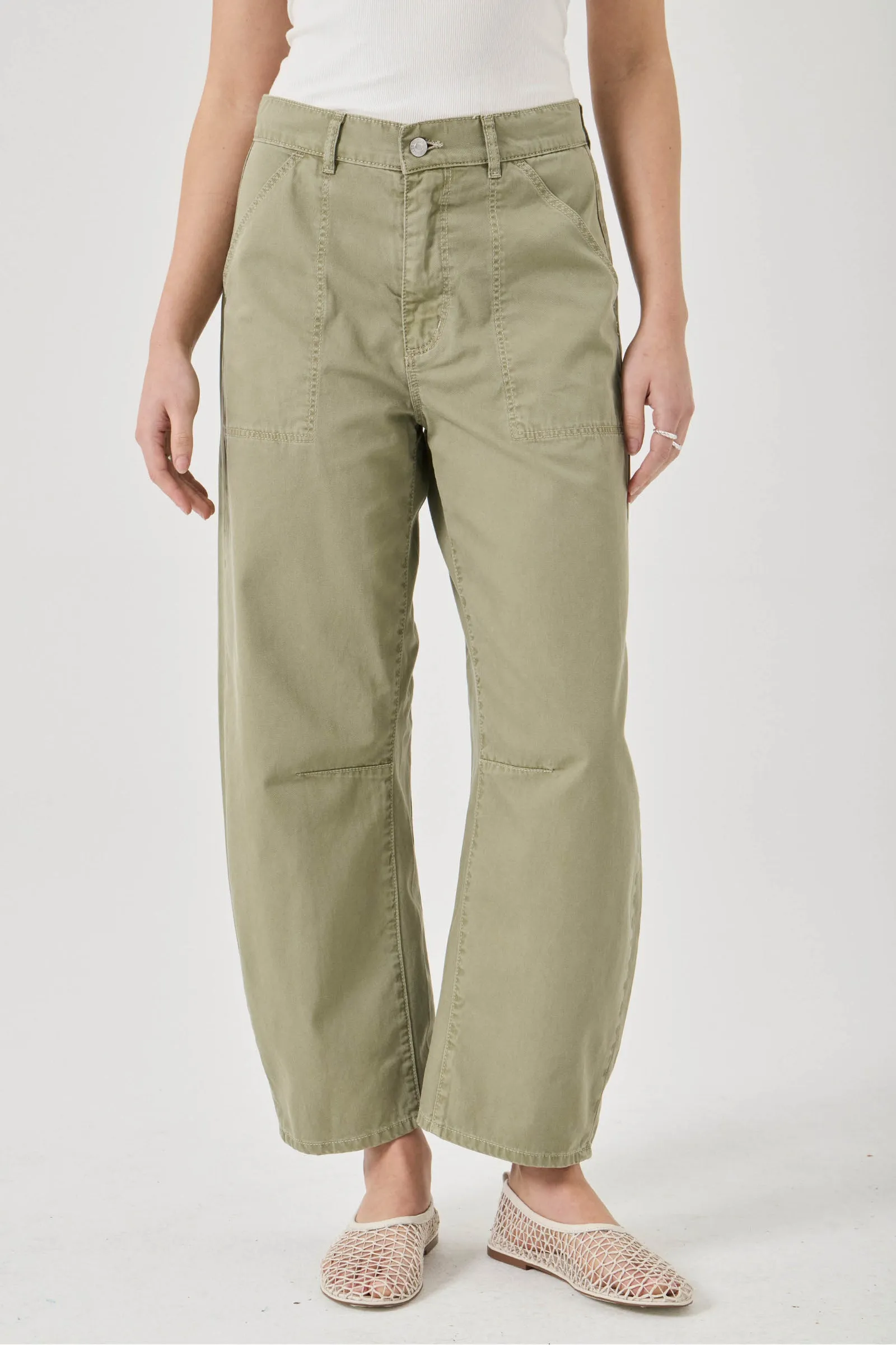 Gigi Barrel Drill | Summer Olive - Image 4