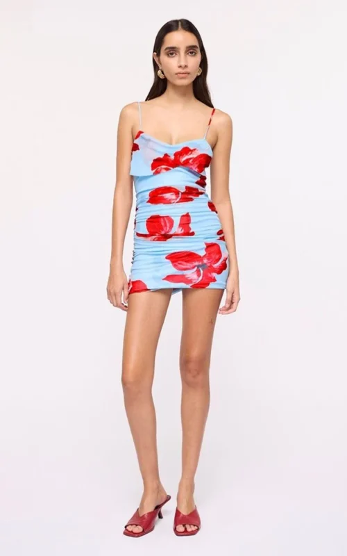 Chloe Floral Mini Dress | Blue