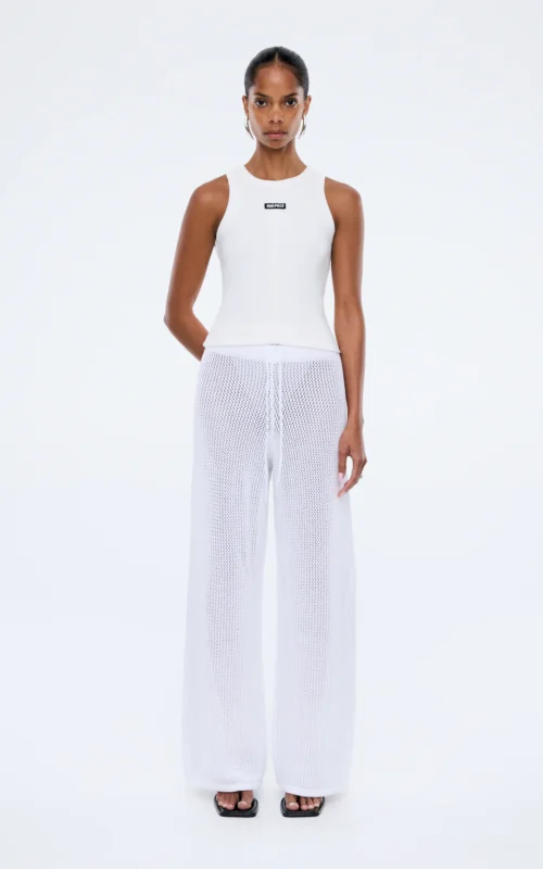 Harper Crochet Pant | Vintage White