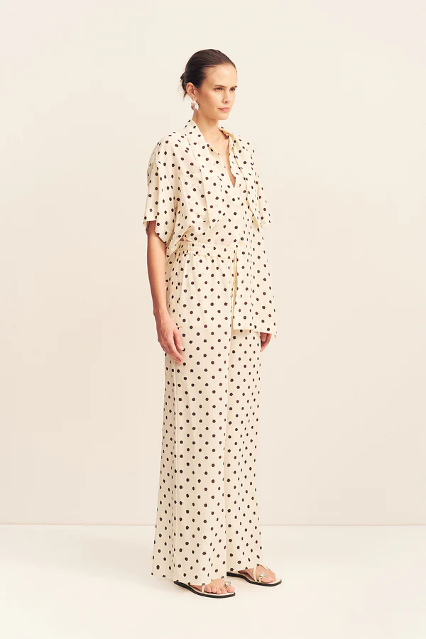 Houston Drawstring Pant | Blanc Polka - Image 2