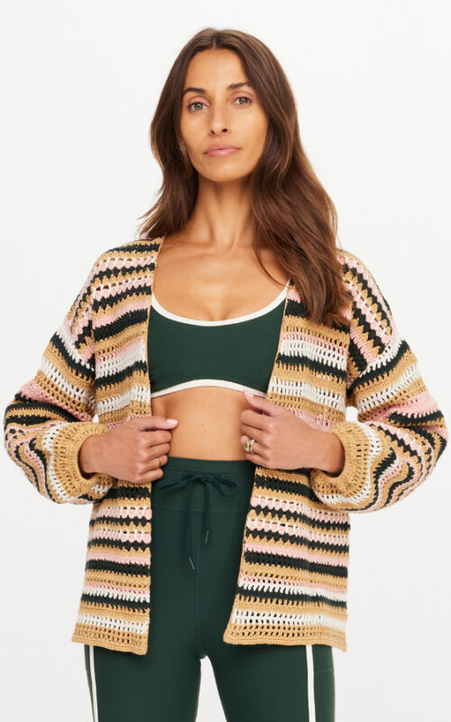 Bohemia Mari Crochet Jacket | Stripe