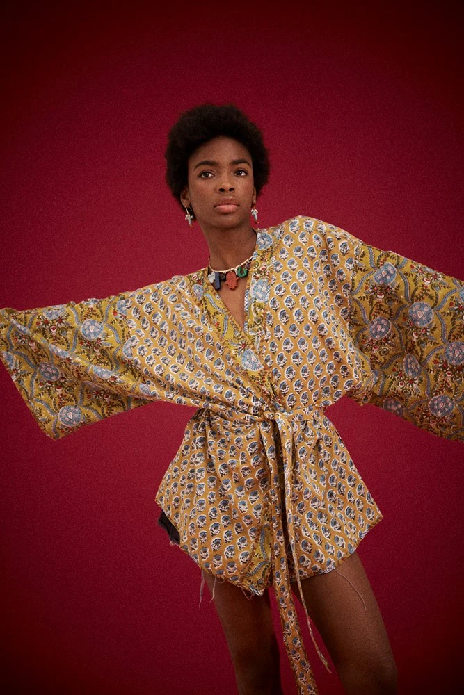 Zoya Souvenir Kimono | Block Print - Image 7