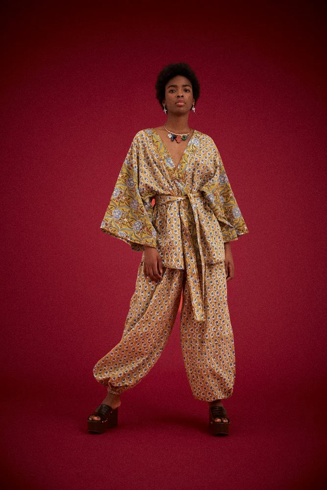 Zoya Souvenir Kimono | Block Print - Image 5
