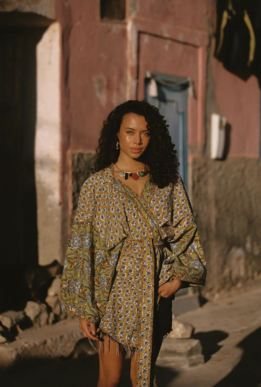 Zoya Souvenir Kimono | Block Print