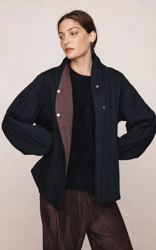 Agnes Jacket | Black/Tapenade