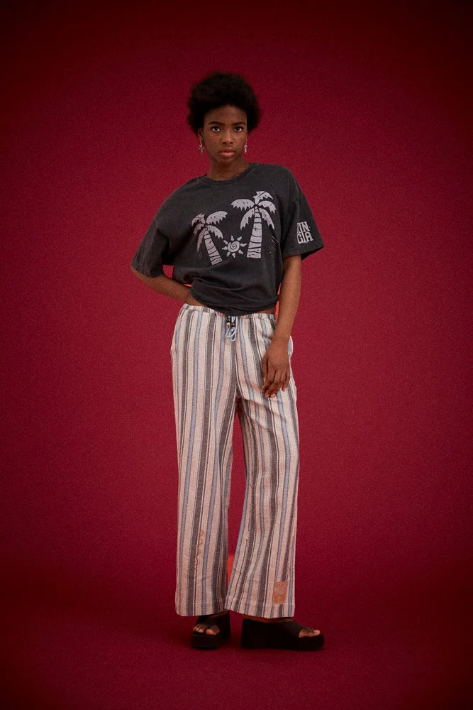 Hanna Shyla Pant | Blue Stripe