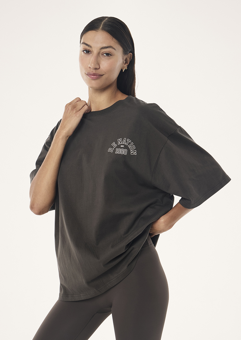 Established Oversized Tee | Dark Olive - Image 4