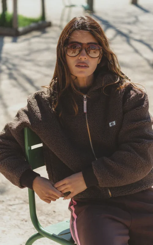 Sherpa Hooded Jacket | Dark Chocolate