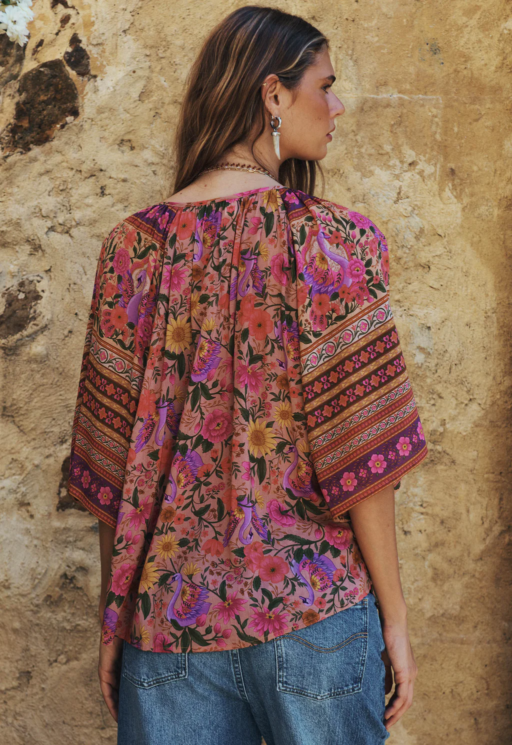 Swan Lake Flutter Sleeve Blouse | Lilac Rose - Image 5