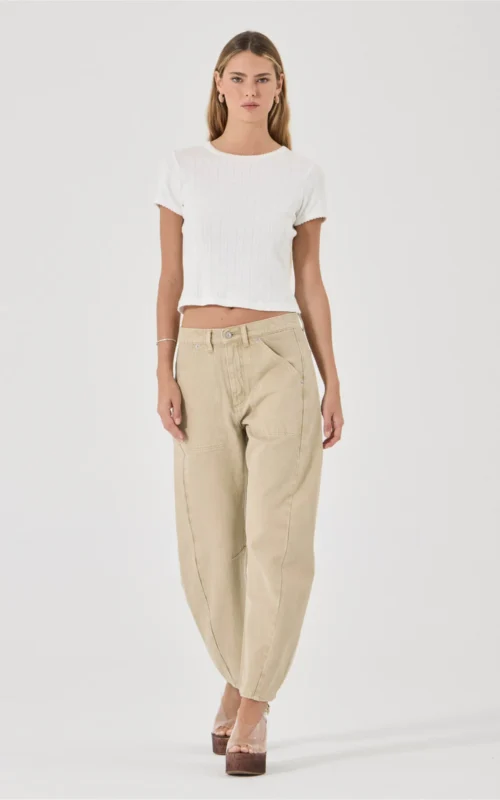 Arc Barrel Jean | Sand