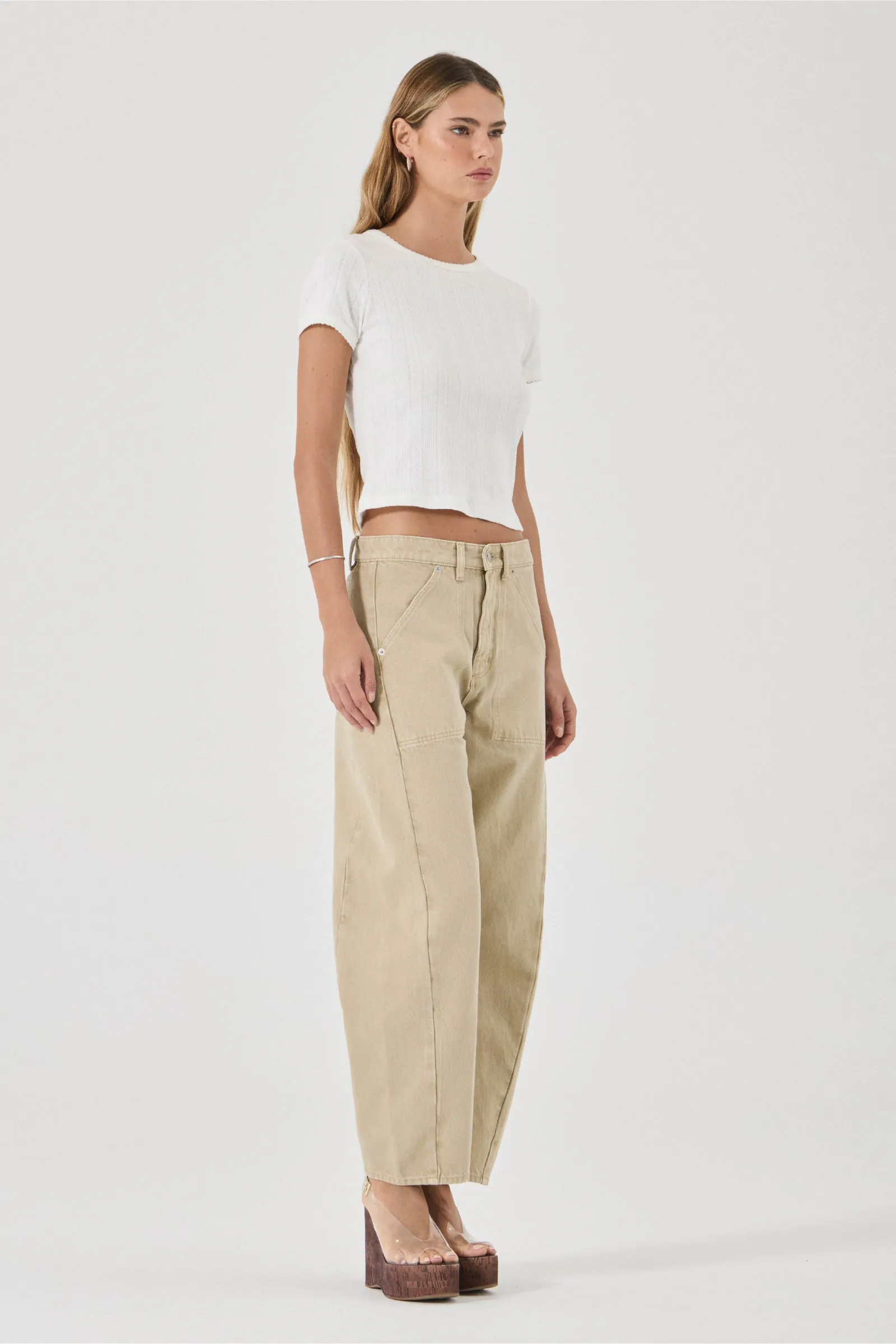 Arc Barrel Jean | Sand - Image 5