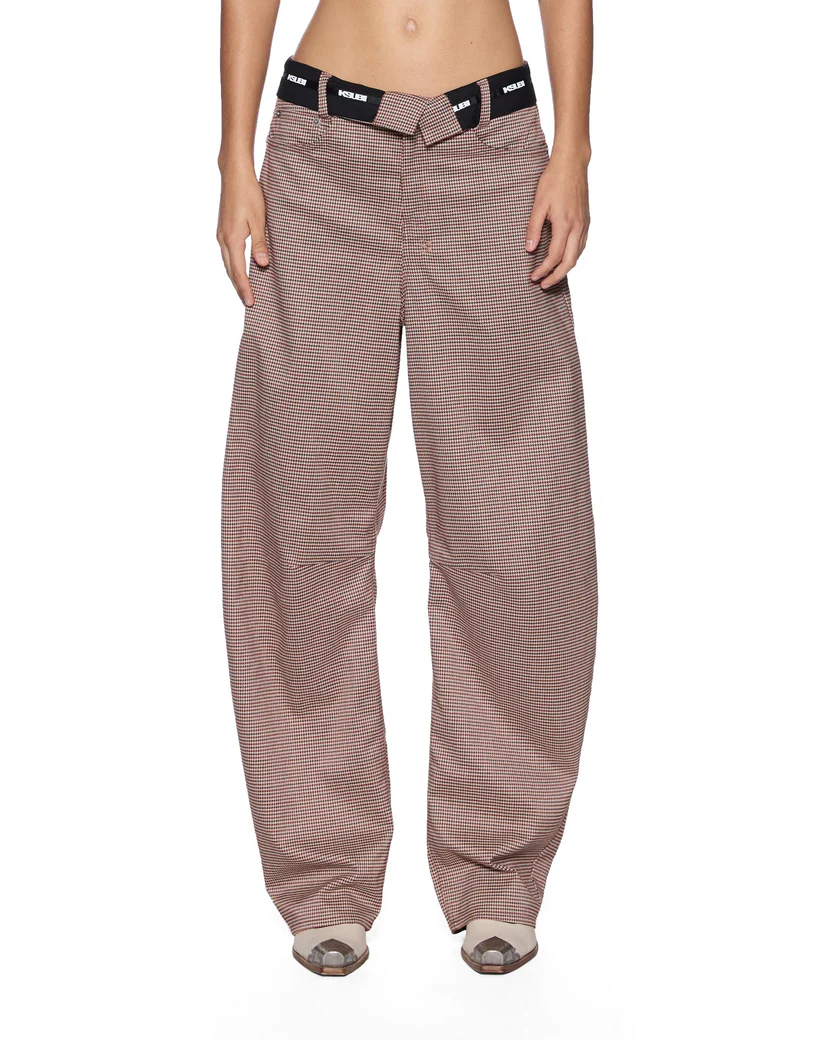 Barrel Trouser Flip | Houndstoth - Image 2