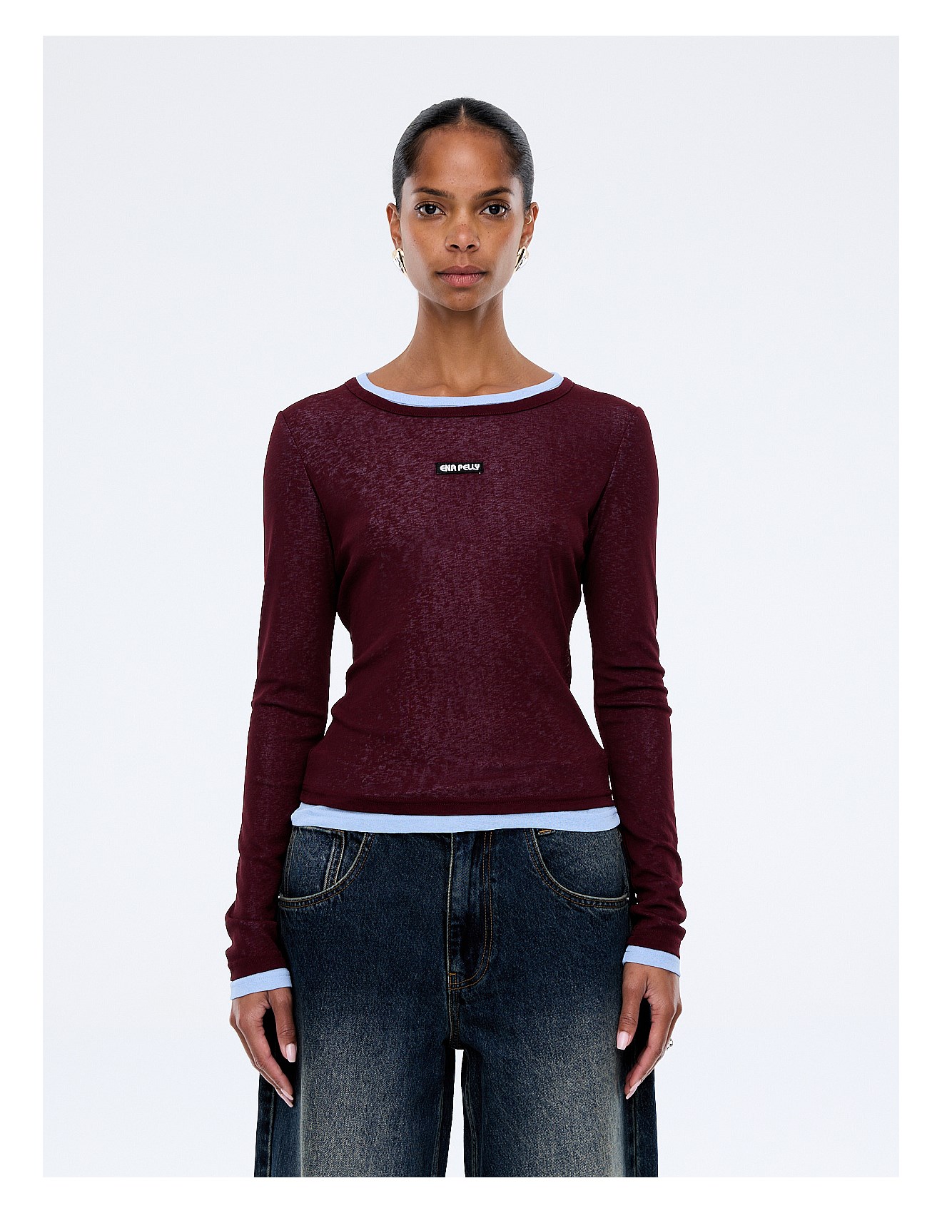 Blair Long Sleeve Top | Cherry Red - Image 2