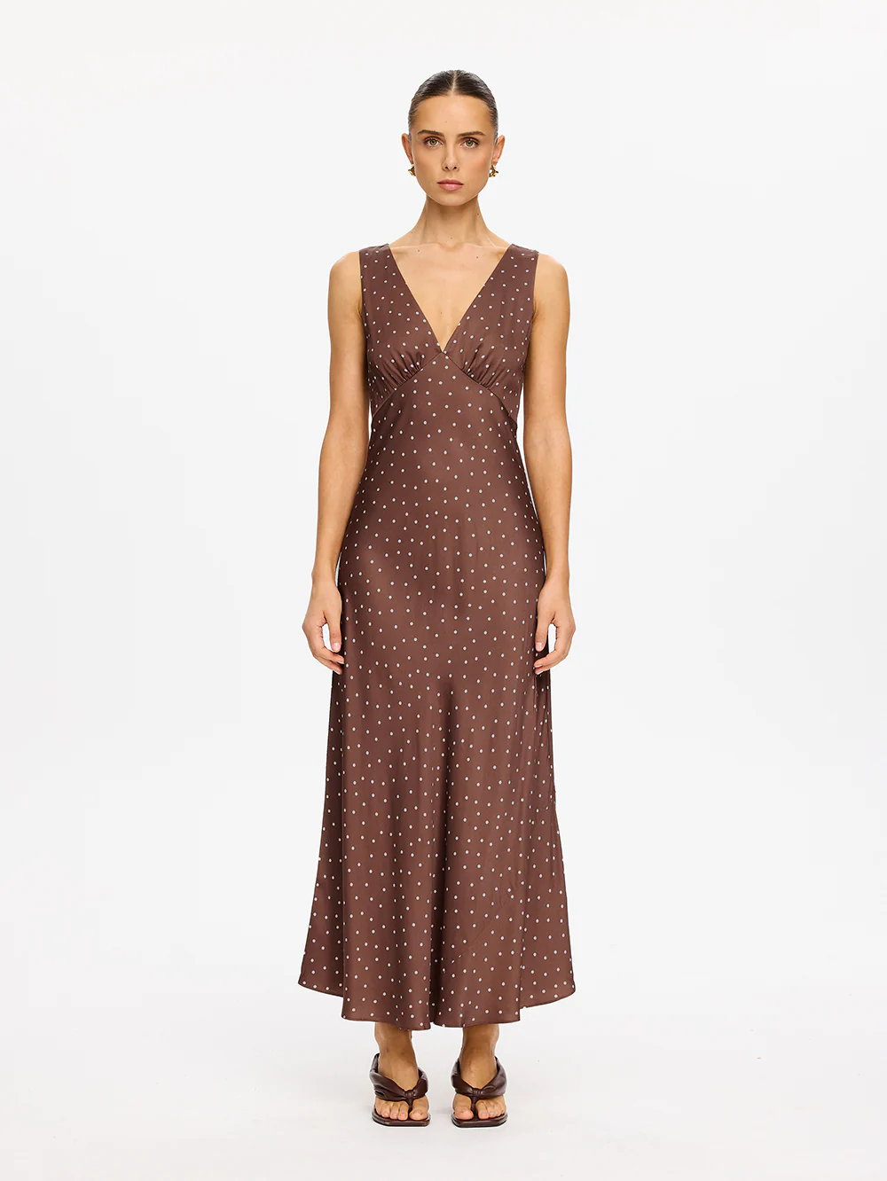 Edie Midi Dress | Brown - Image 2