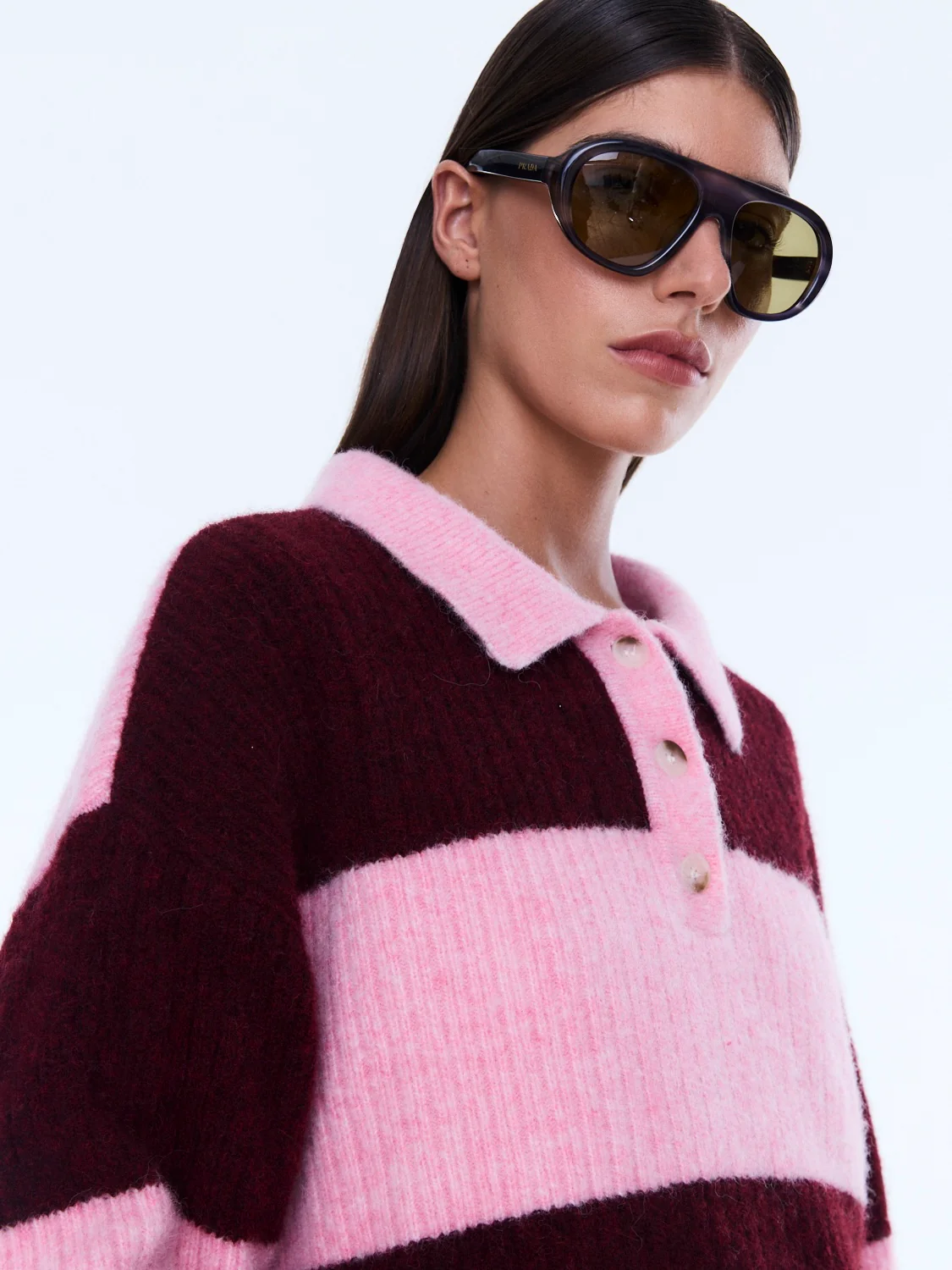 Mikaela Knit Sweater | Cherry Stripe - Image 2