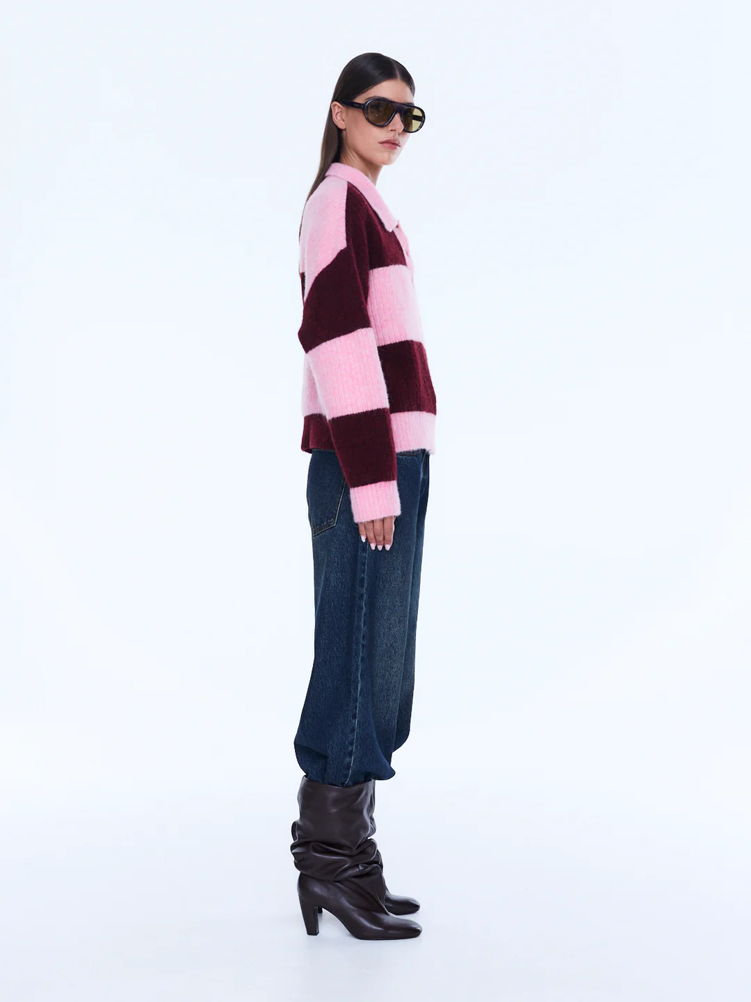 Mikaela Knit Sweater | Cherry Stripe - Image 3