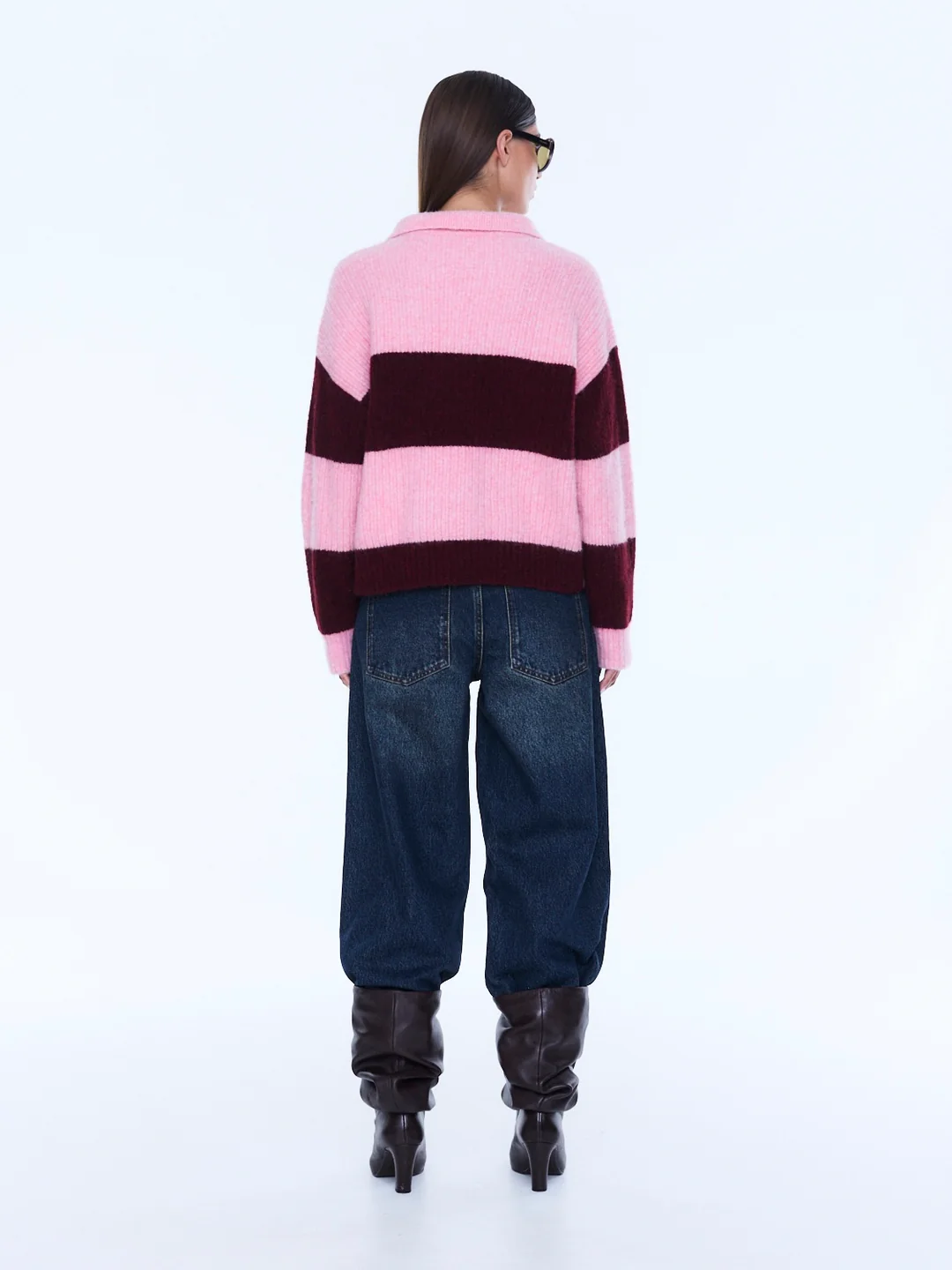 Mikaela Knit Sweater | Cherry Stripe - Image 4