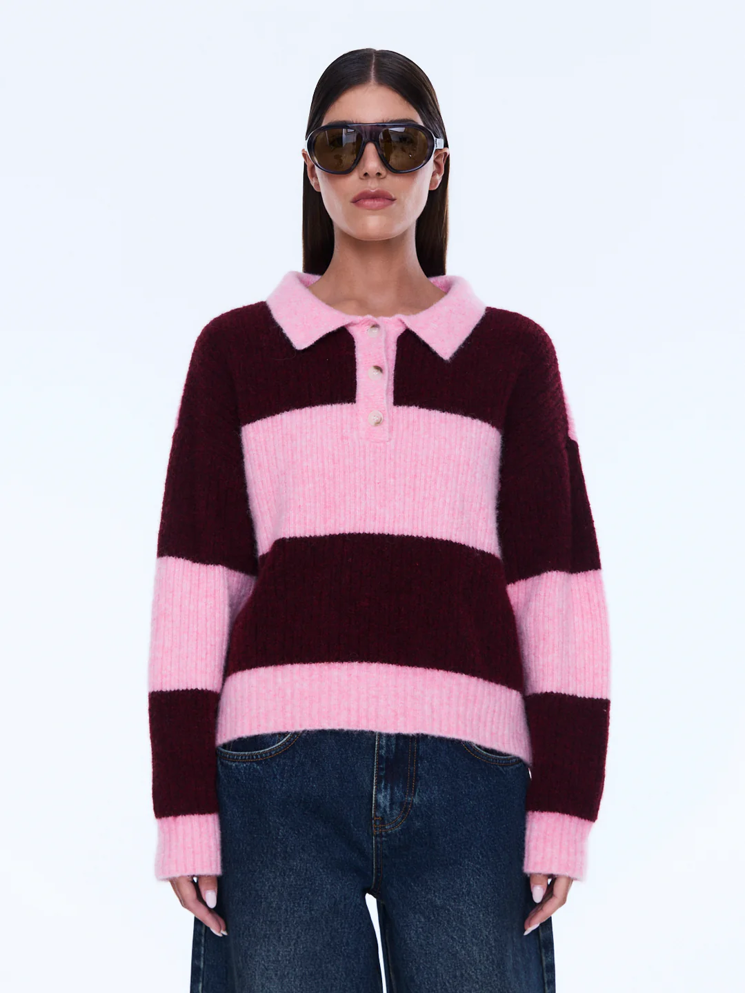 Mikaela Knit Sweater | Cherry Stripe - Image 5