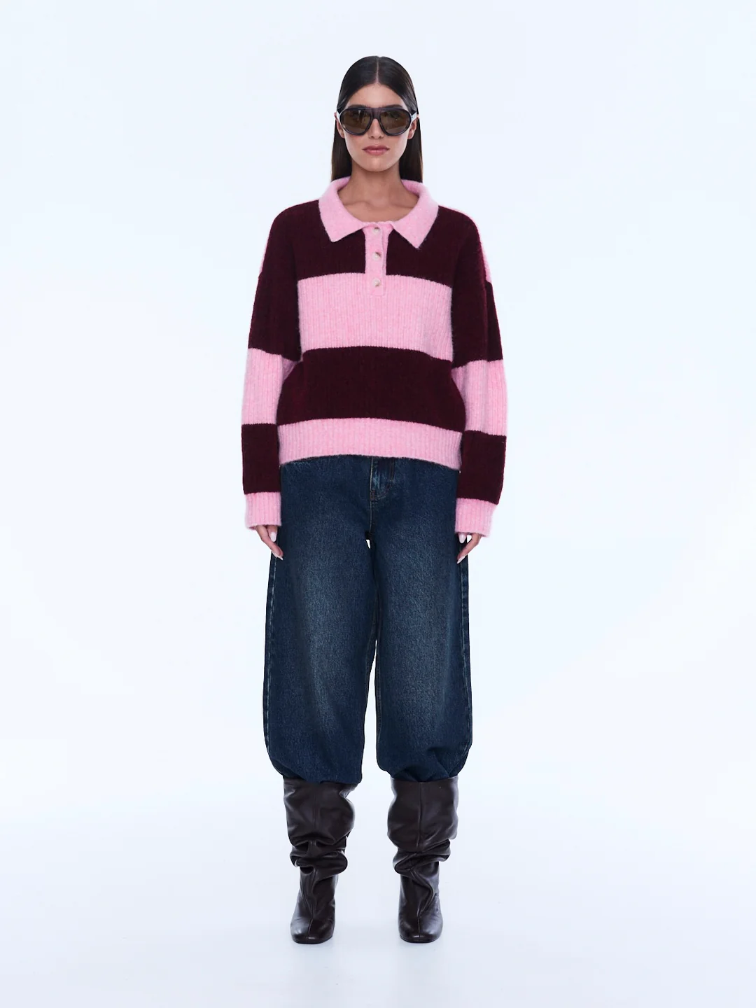 Mikaela Knit Sweater | Cherry Stripe - Image 6