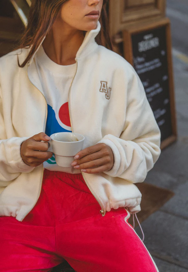 Sherpa Zip Through Jacket | Coconut - Image 5