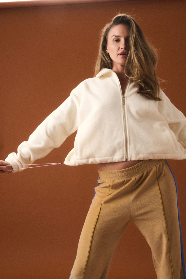 Sherpa Zip Through Jacket | Coconut - Image 8