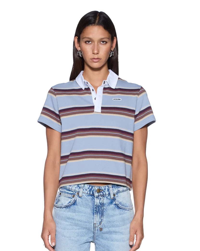 Soft Shrunken Polo | Multi Stripe
