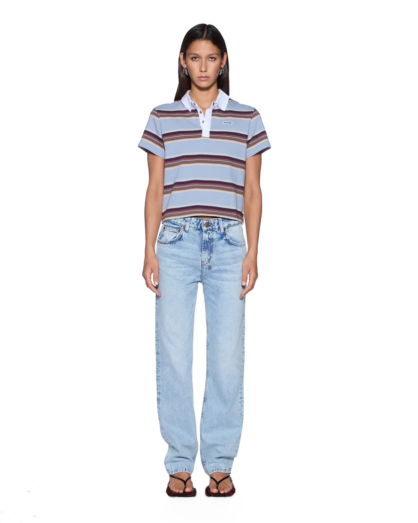 Soft Shrunken Polo | Multi Stripe - Image 3