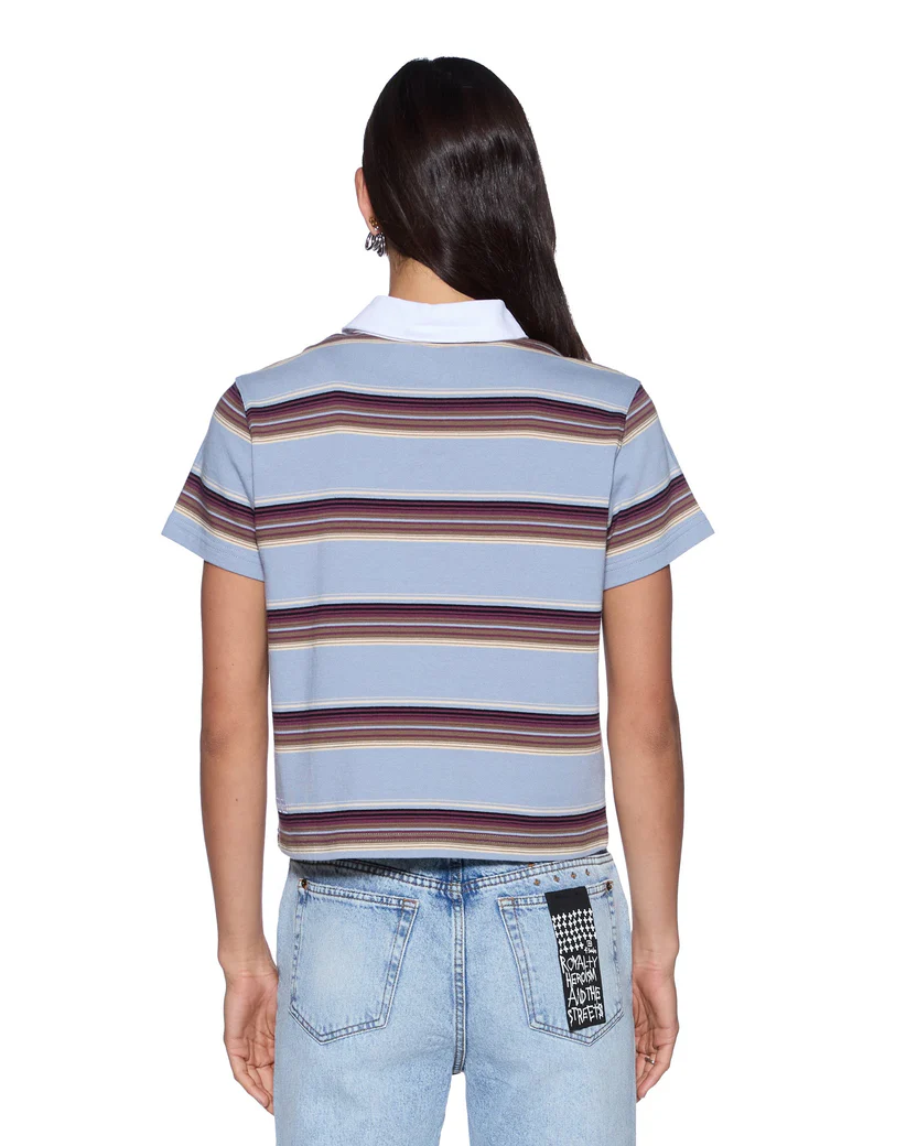 Soft Shrunken Polo | Multi Stripe - Image 2
