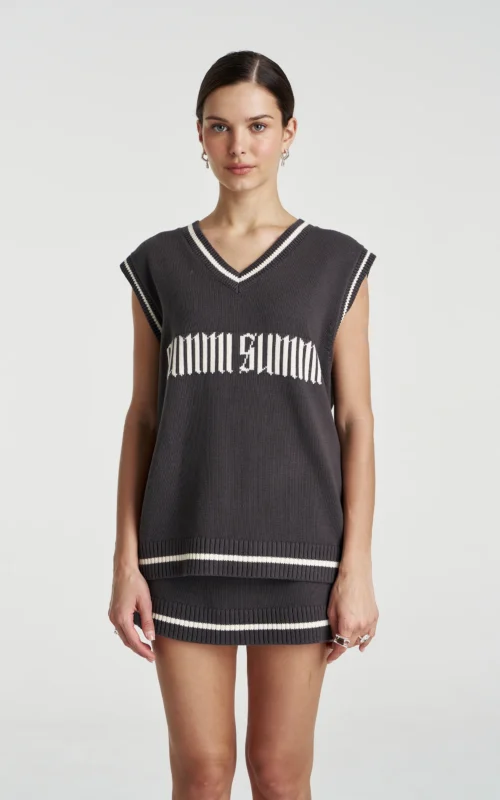 Summi Knit Vest | Shadow