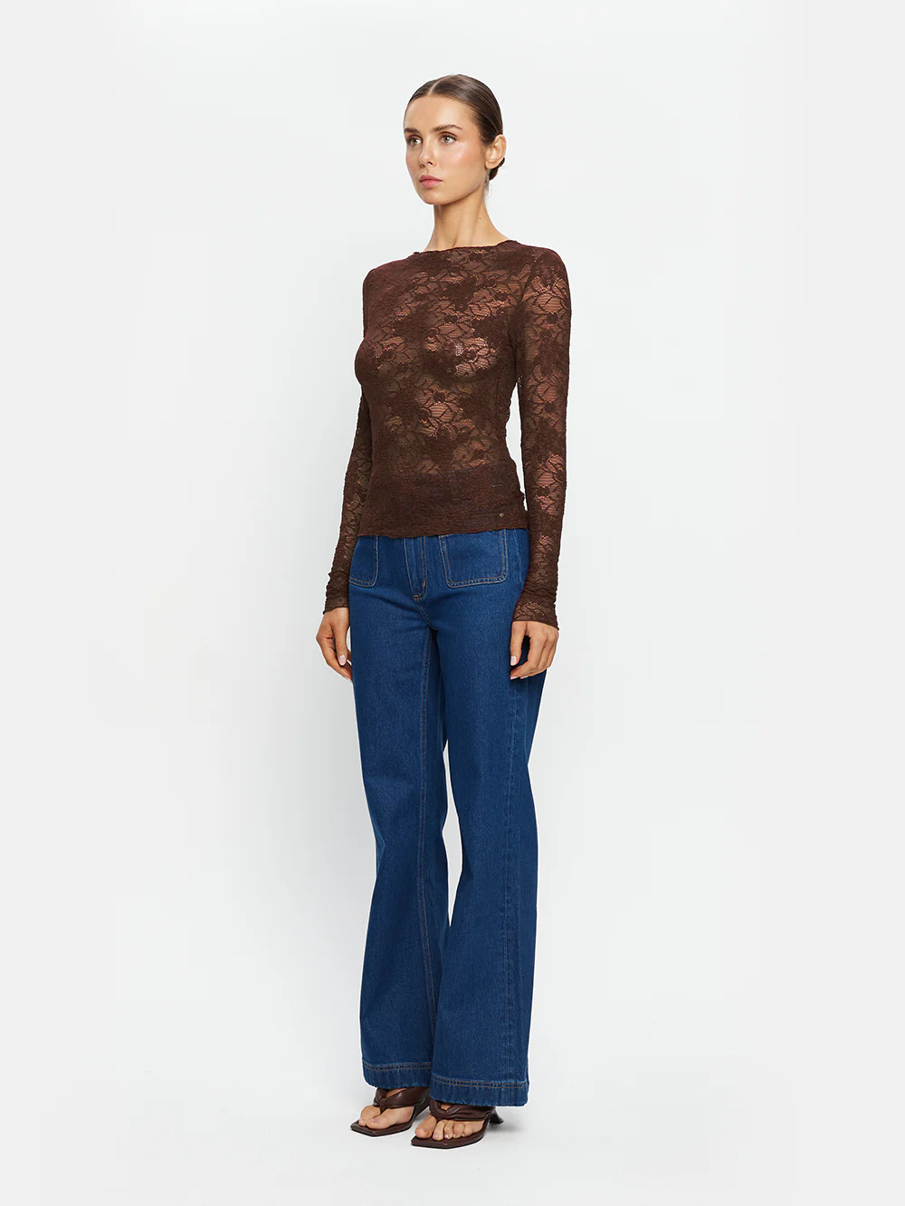 Victoria Lace Top | Chocolate - Image 2