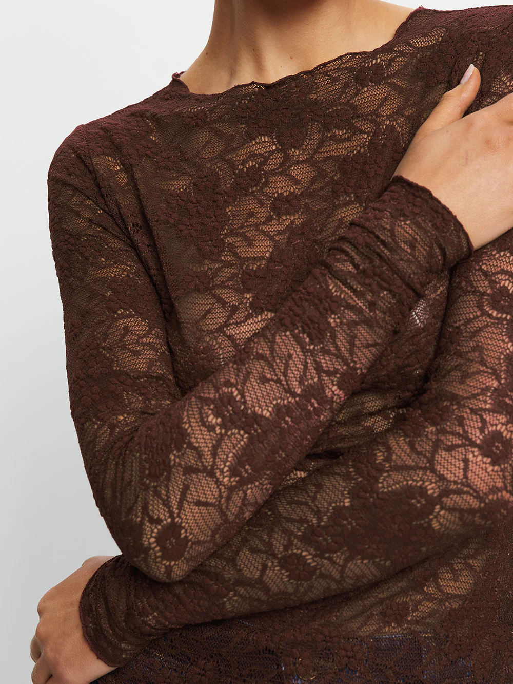 Victoria Lace Top | Chocolate - Image 4