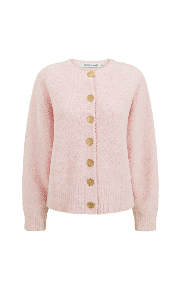 Aimes Shell Cardigan | Ballet Pink - Image 7